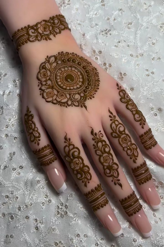 Holi Mehndi Design 2026: The Fusion of Colors and Henna Simple Floral Back Hand Design