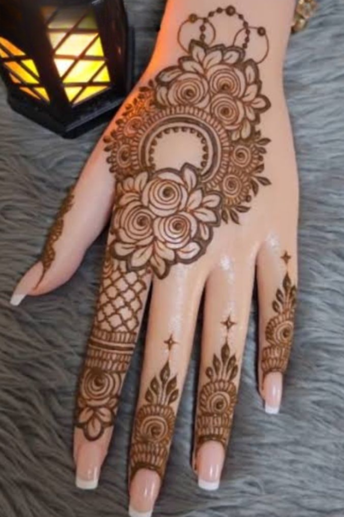 Holi Mehndi Design 2026: The Fusion of Colors and Henna Simple Floral Back Hand Design