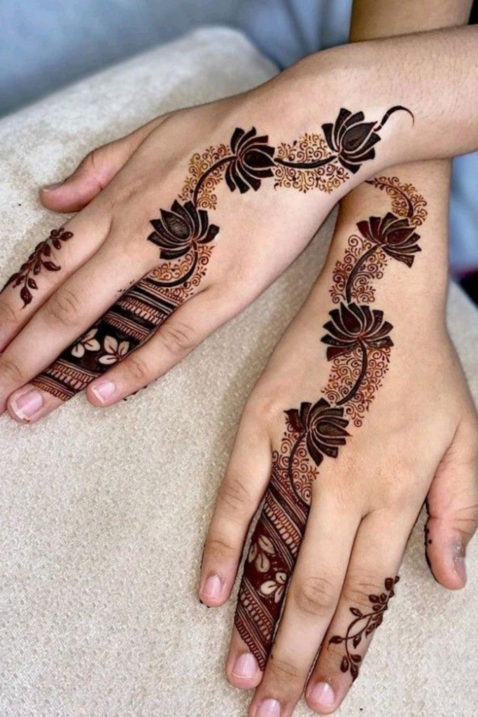 Holi Mehndi Design 2026: The Fusion of Colors and Henna Fingertip to Wrist Vine Design