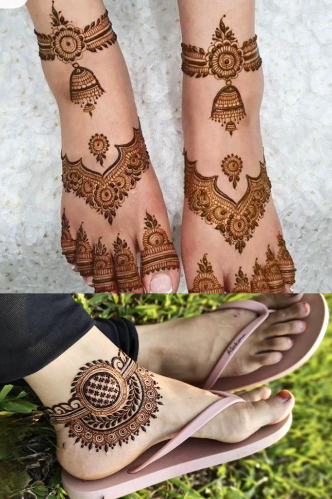 Foot Mehndi Design 2026: A Guide to the Art of Adorning Your Feet anklet pattern foot mehndi design