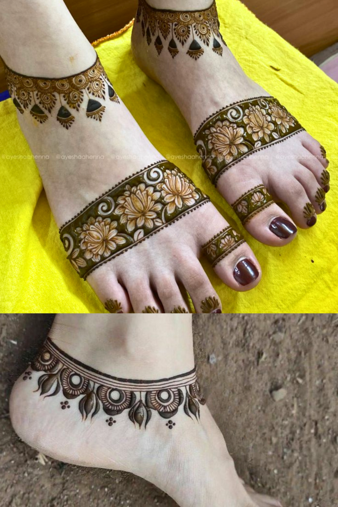 Foot Mehndi Design 2026: A Guide to the Art of Adorning Your Feet anklet pattern foot mehndi design
