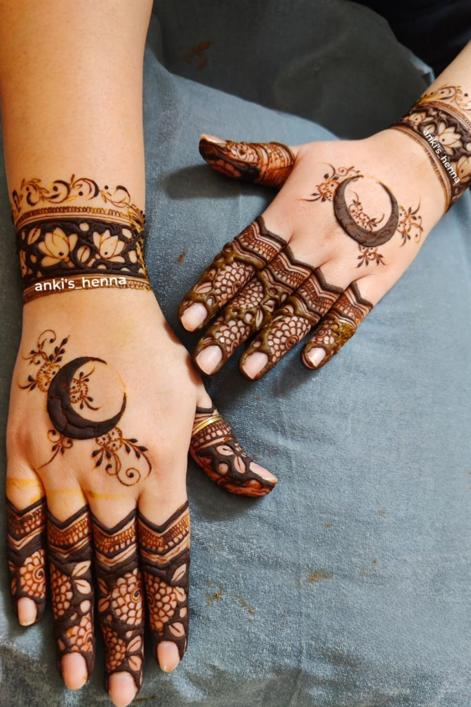 arabic chand mehndi 