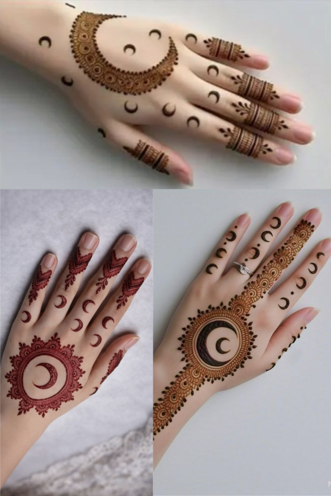 arabic chand mehndi 