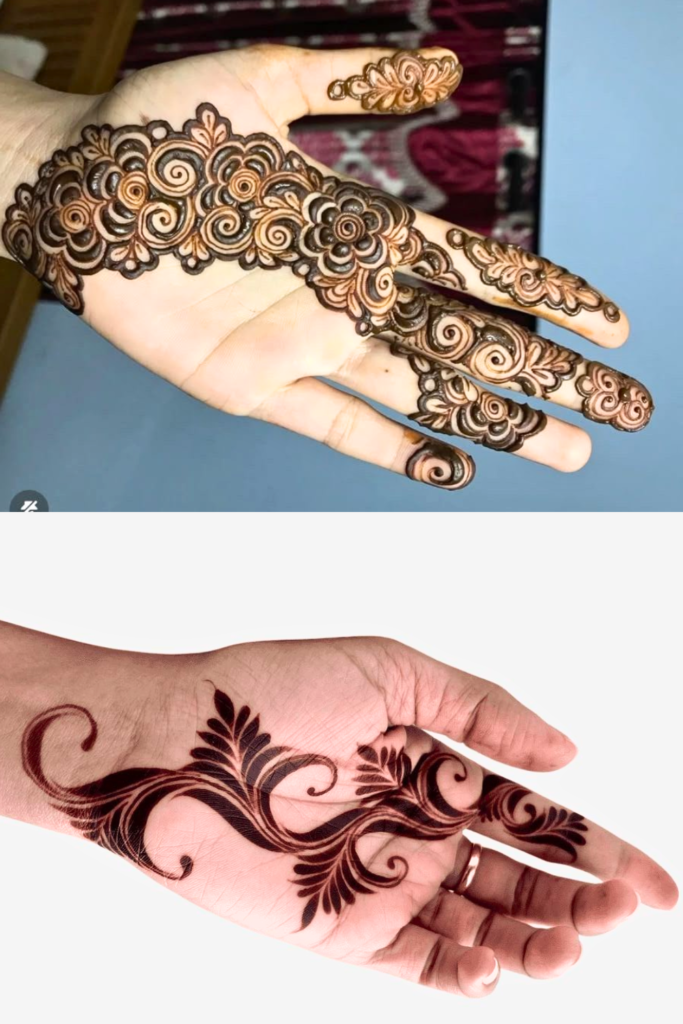 floral bail mehndi design 