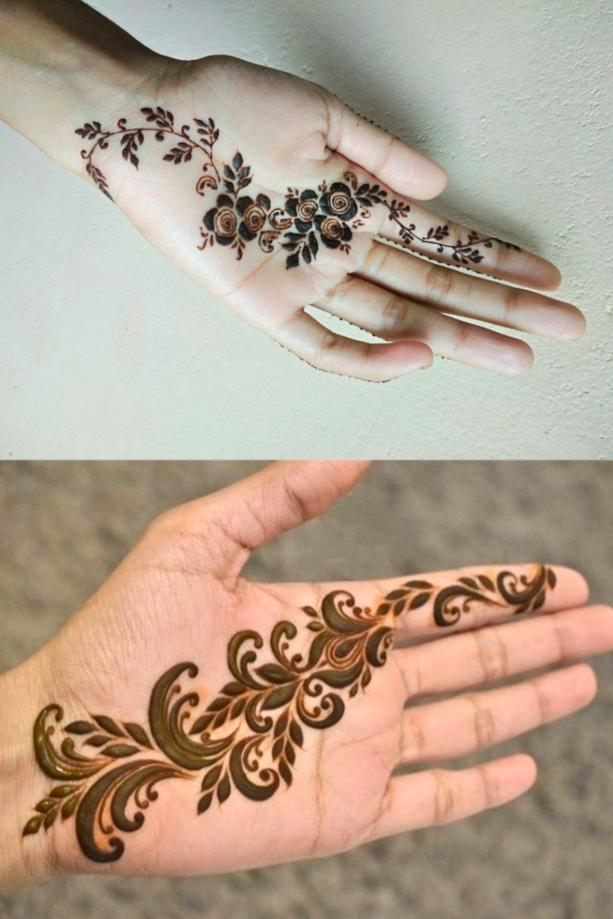 floral bail mehndi design 