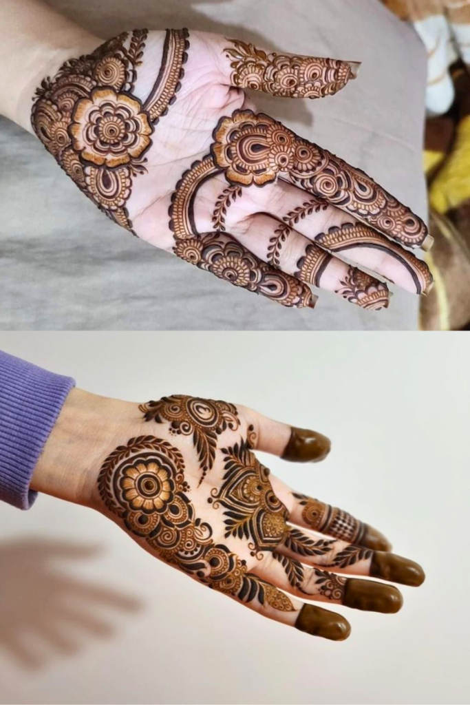 indo arabic bail mehndi design