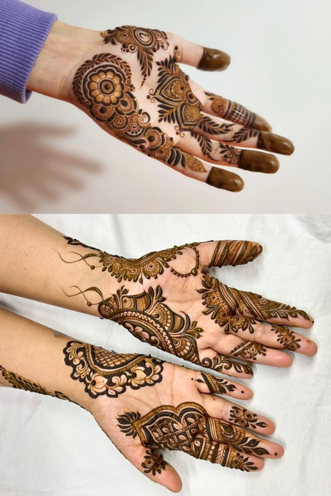 indo arabic bail mehndi design 