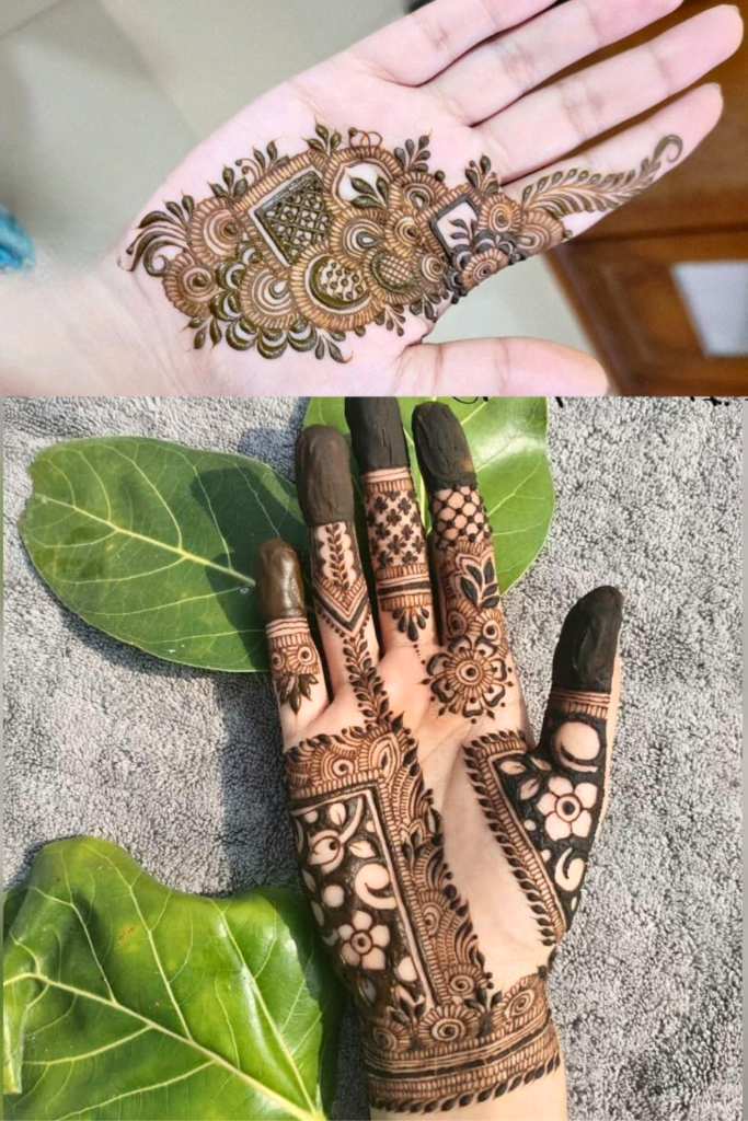 indo arabic bail mehndi design 