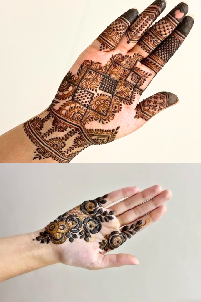 indo arabic bail mehndi design 