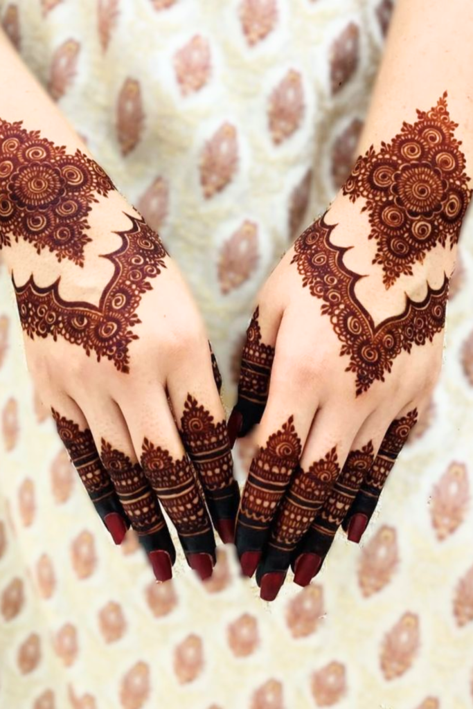 indo arabic fusion aesthetic mehndi design