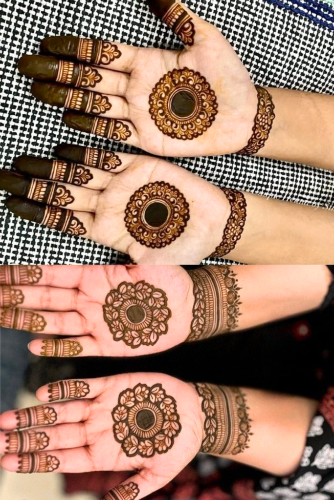 indo arabic round mehndi