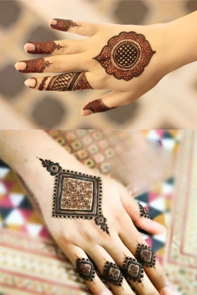 indo arabic round mehndi 