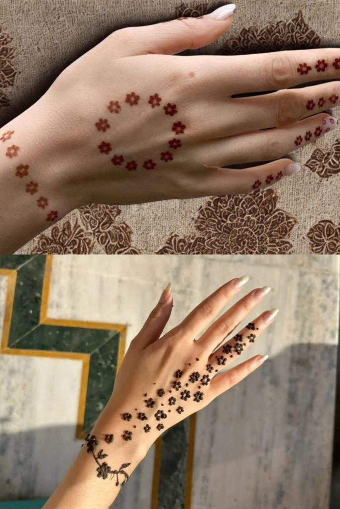 minimal aesthetic mehndi design 