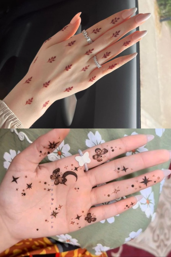 minimal aesthetic mehndi design 