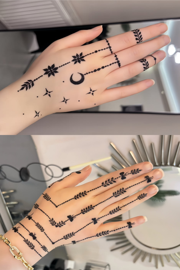 minimal aesthetic mehndi design 