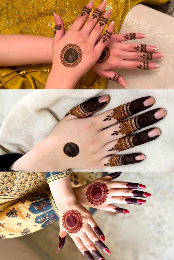 minimlist round mehndi