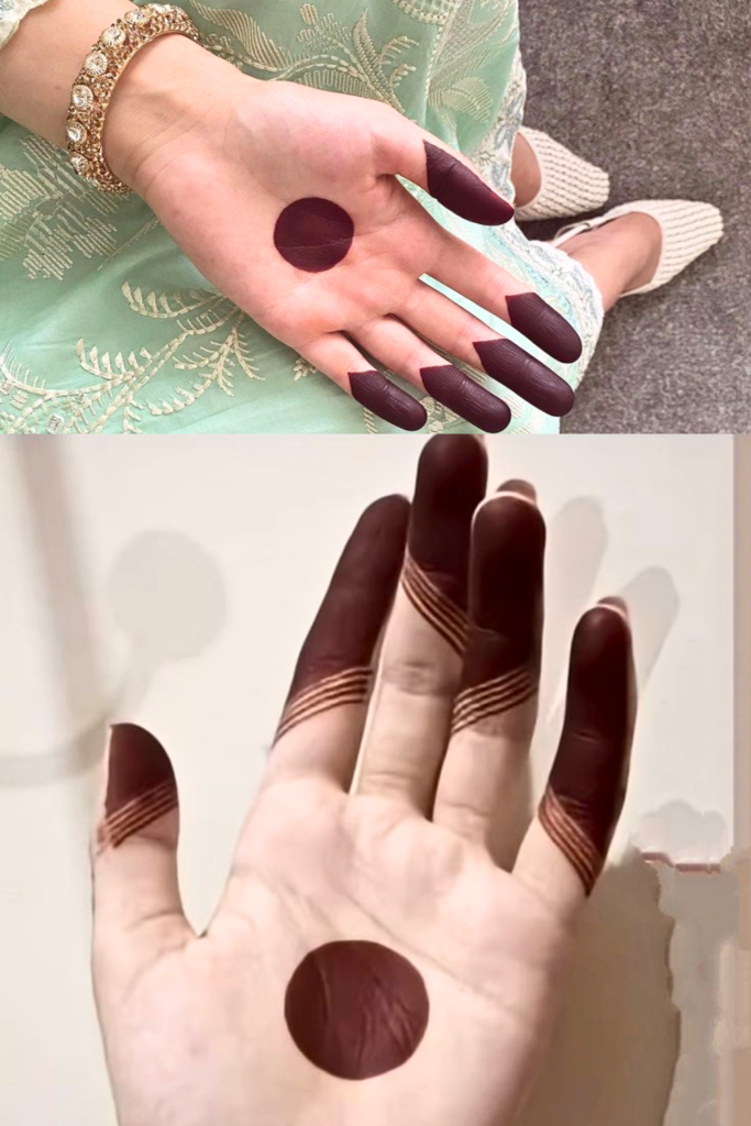 minimlist round mehndi 
