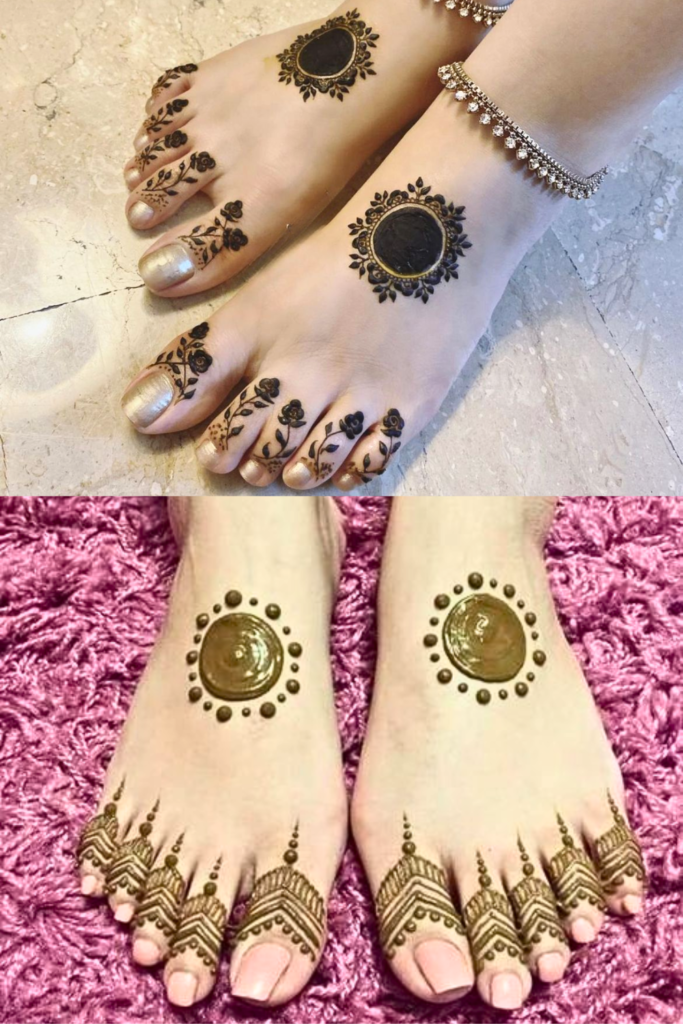 minimlist round mehndi 