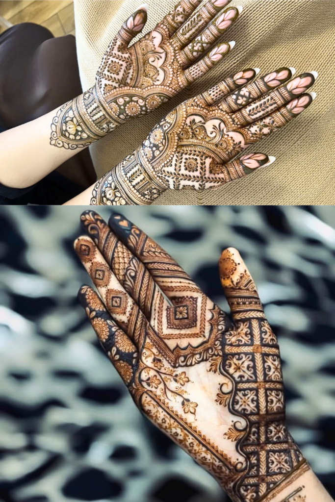 25+ Eid Mehndi Designs 2026: A Celebration of Tradition and Elegance negative space eid mehndi design