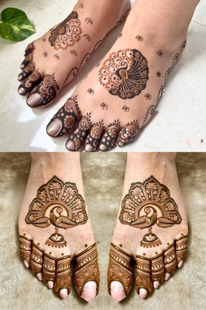 Foot Mehndi Design 2026: A Guide to the Art of Adorning Your Feet peacocks foot mehndi design