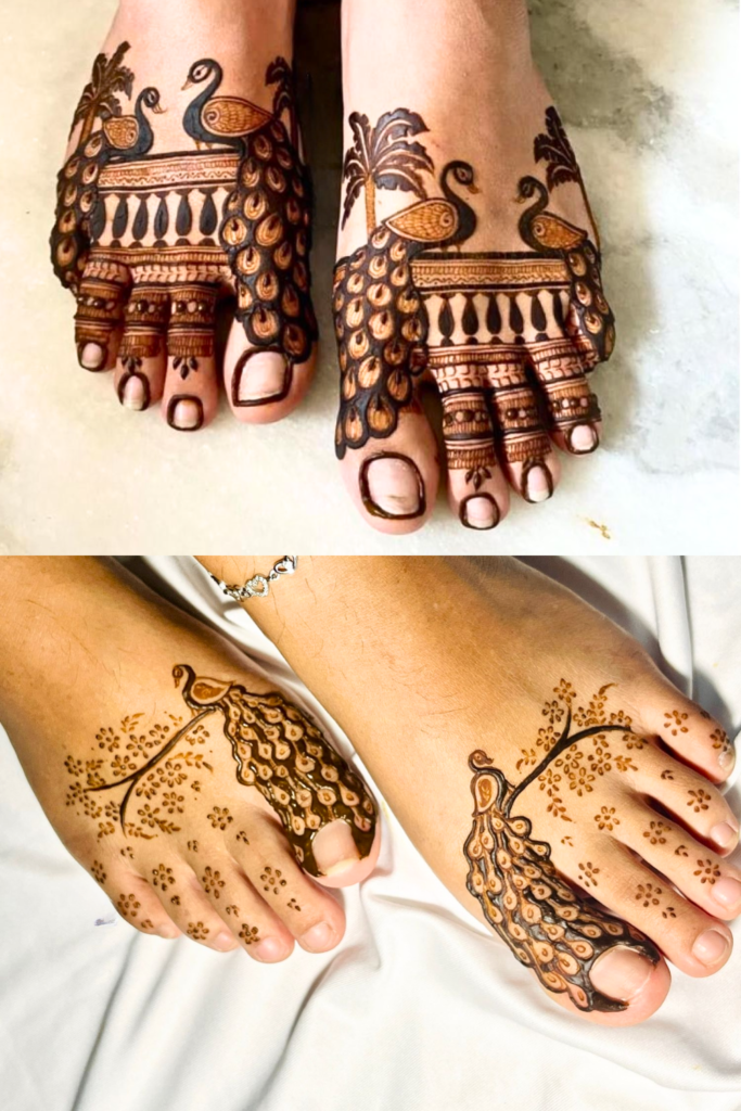 Foot Mehndi Design 2026: A Guide to the Art of Adorning Your Feet peacocks foot mehndi design