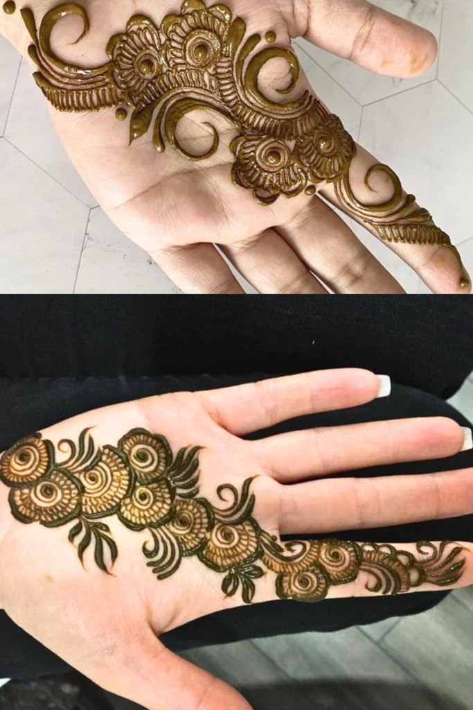 single vine bail mehndi design 