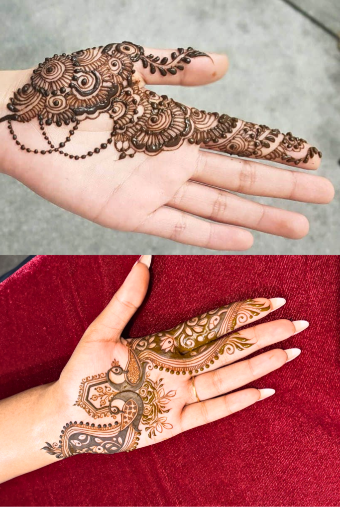 single vine bail mehndi design 