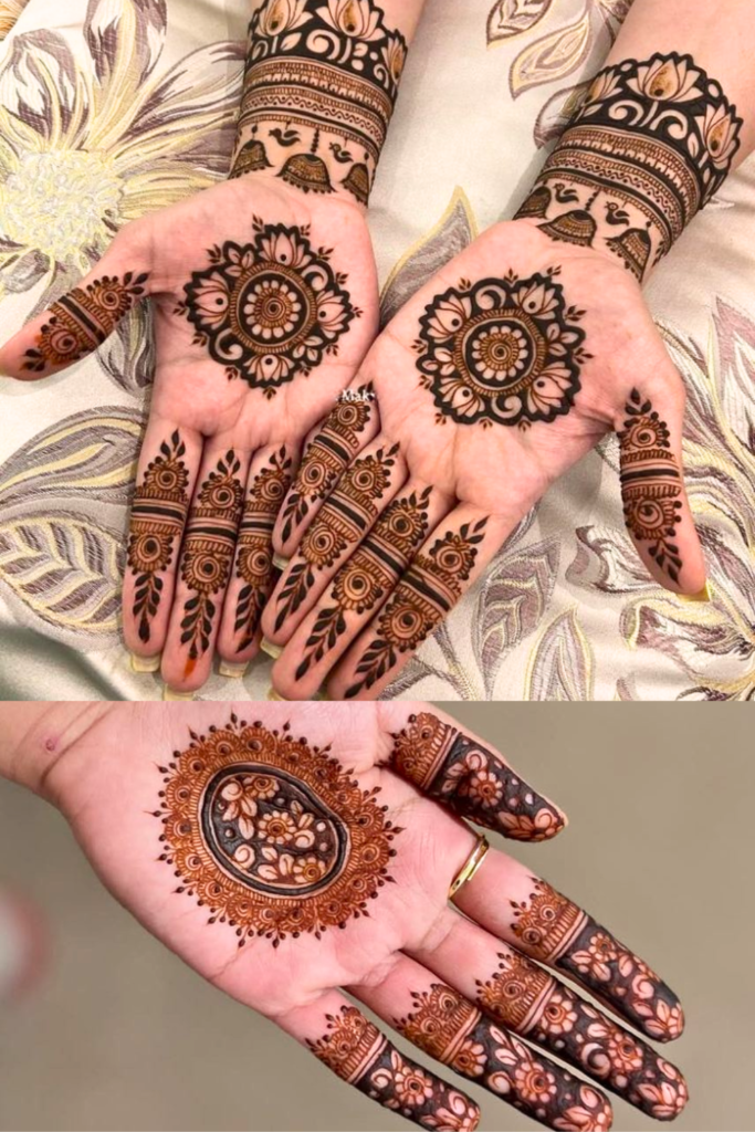 traditional indian round mehndi