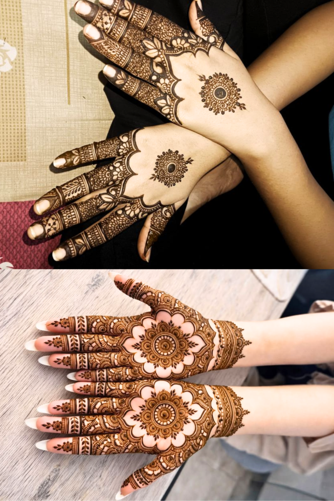 traditional indian round mehndi 