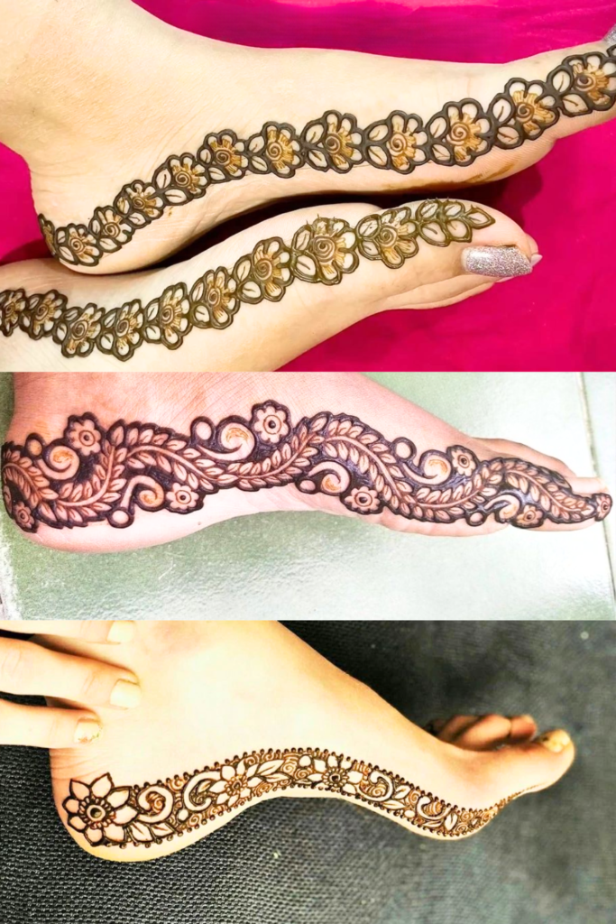 Foot Mehndi Design 2026: A Guide to the Art of Adorning Your Feet vines and tendrils foot mehndi design