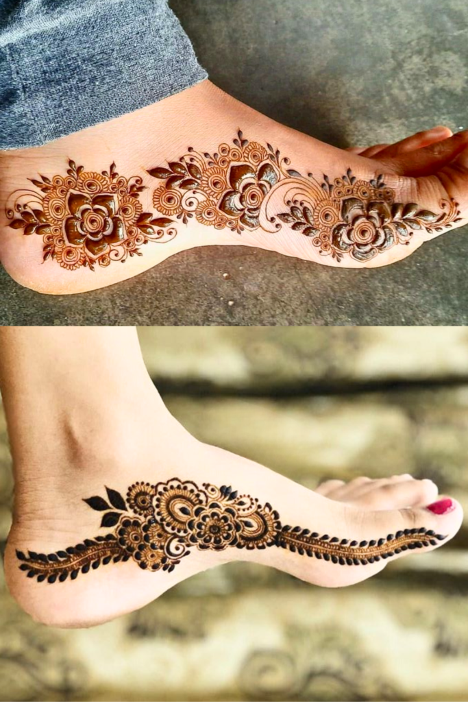 Foot Mehndi Design 2026: A Guide to the Art of Adorning Your Feet vines and tendrils foot mehndi design
