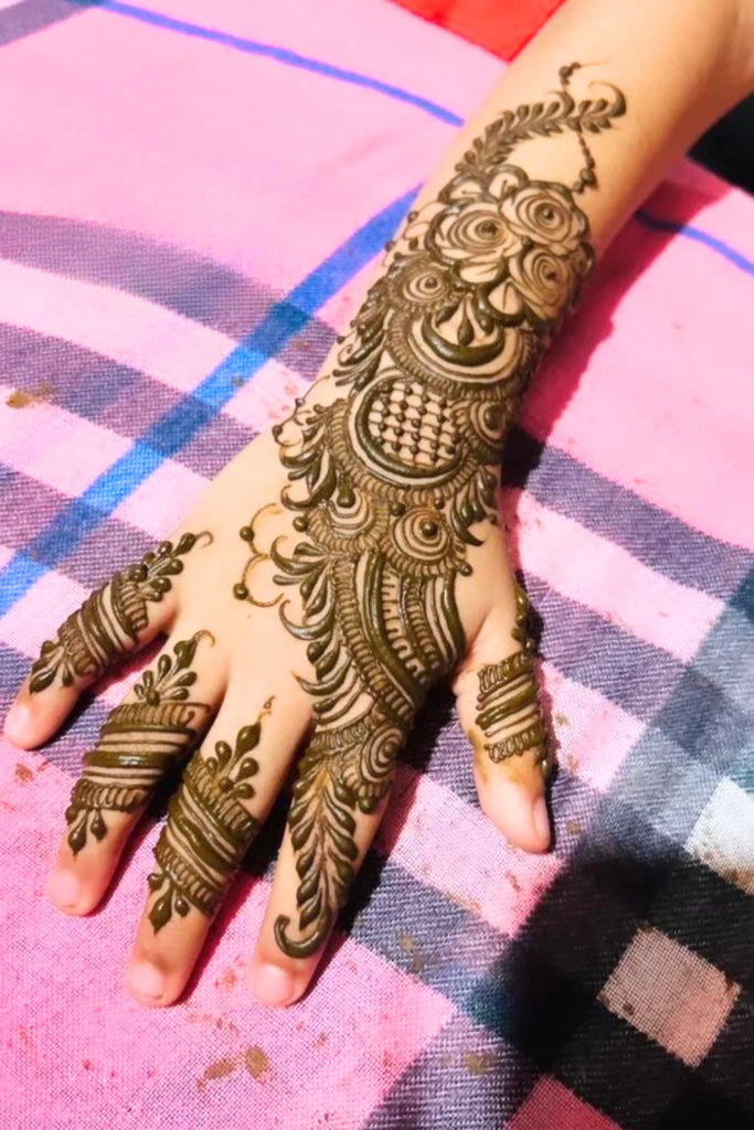 arabic kids mehndi design 