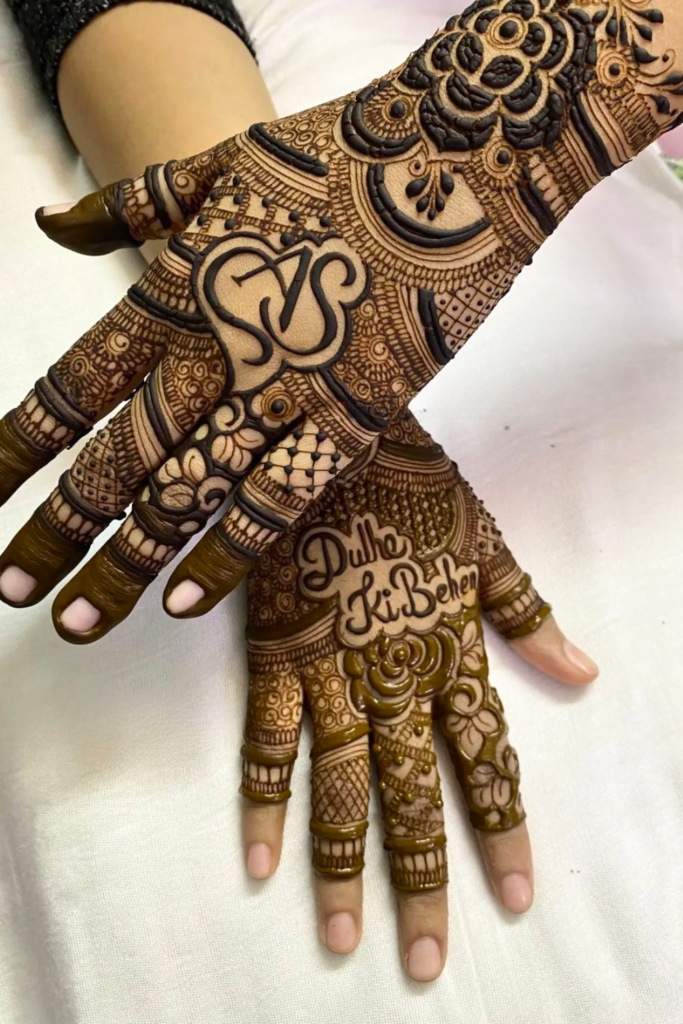 bridal name mehndi 