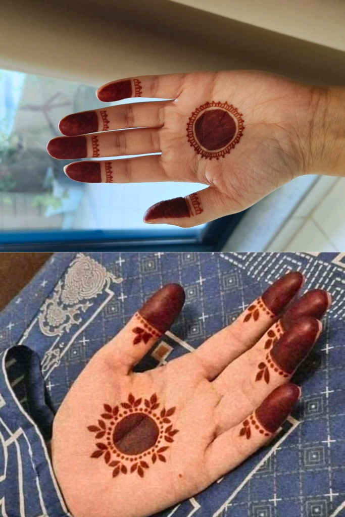 center tikki mehndi design 