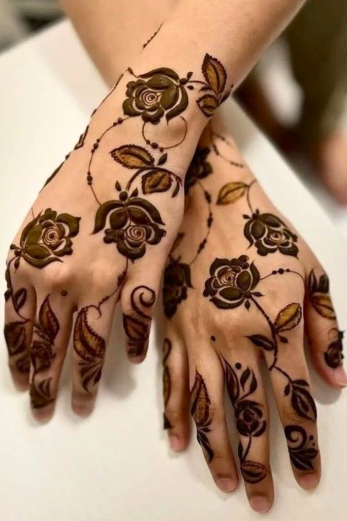 dubai rose mehndi 