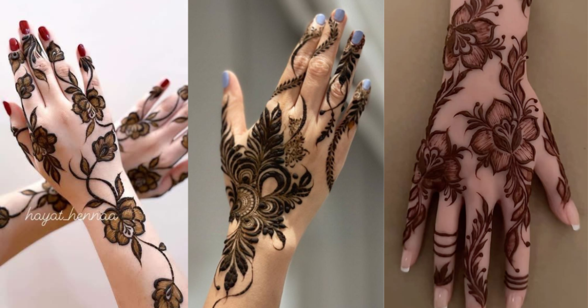 dubai rose mehndi design