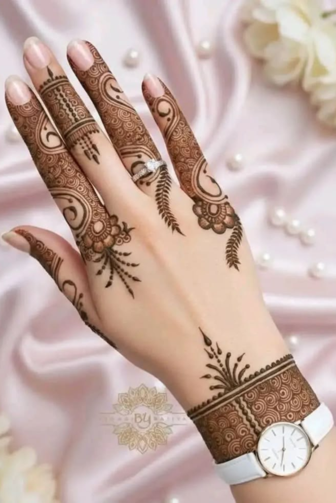 finger arabic mehndi design 