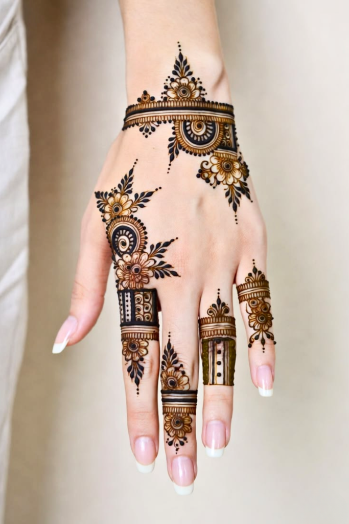 finger arabic mehndi design