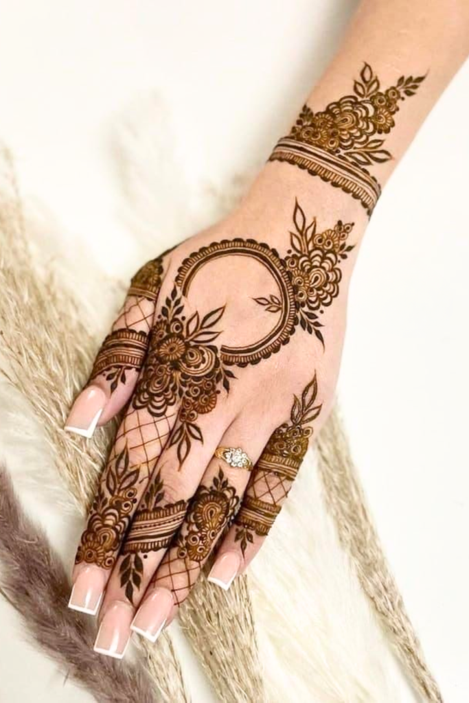 floral arabic mehndi deisgn 