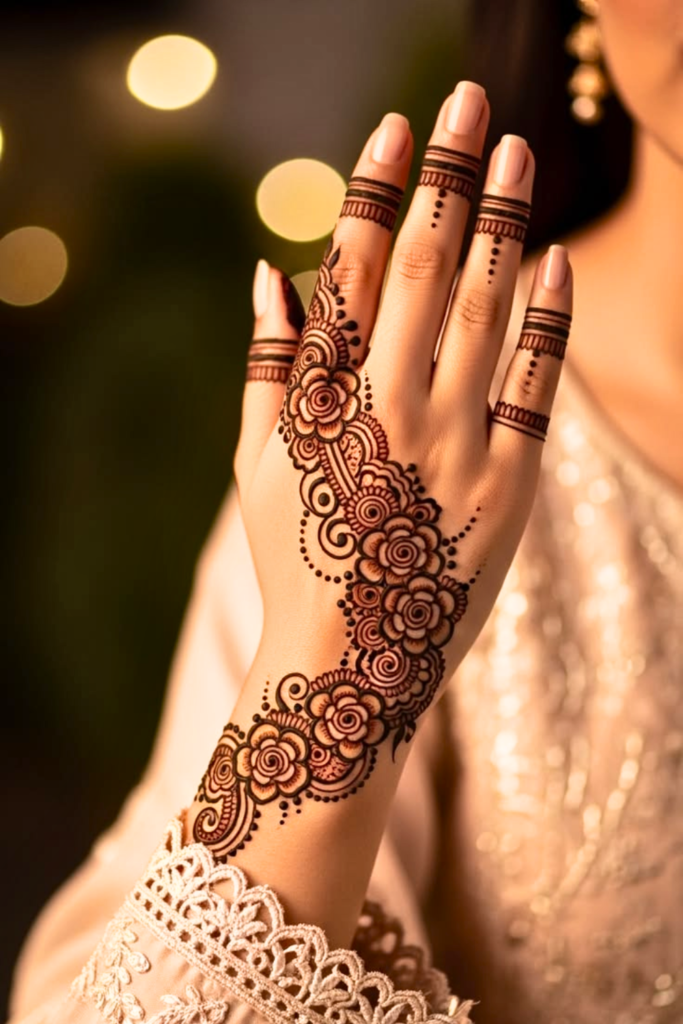 floral arabic mehndi deisgn
