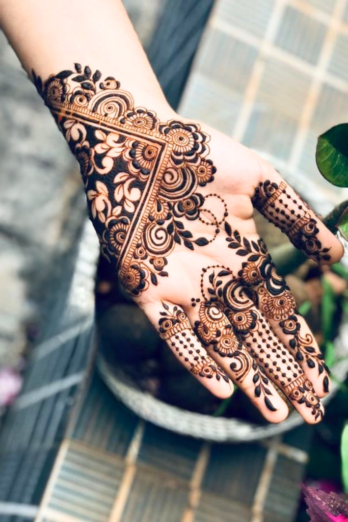flower arabic mehndi design 