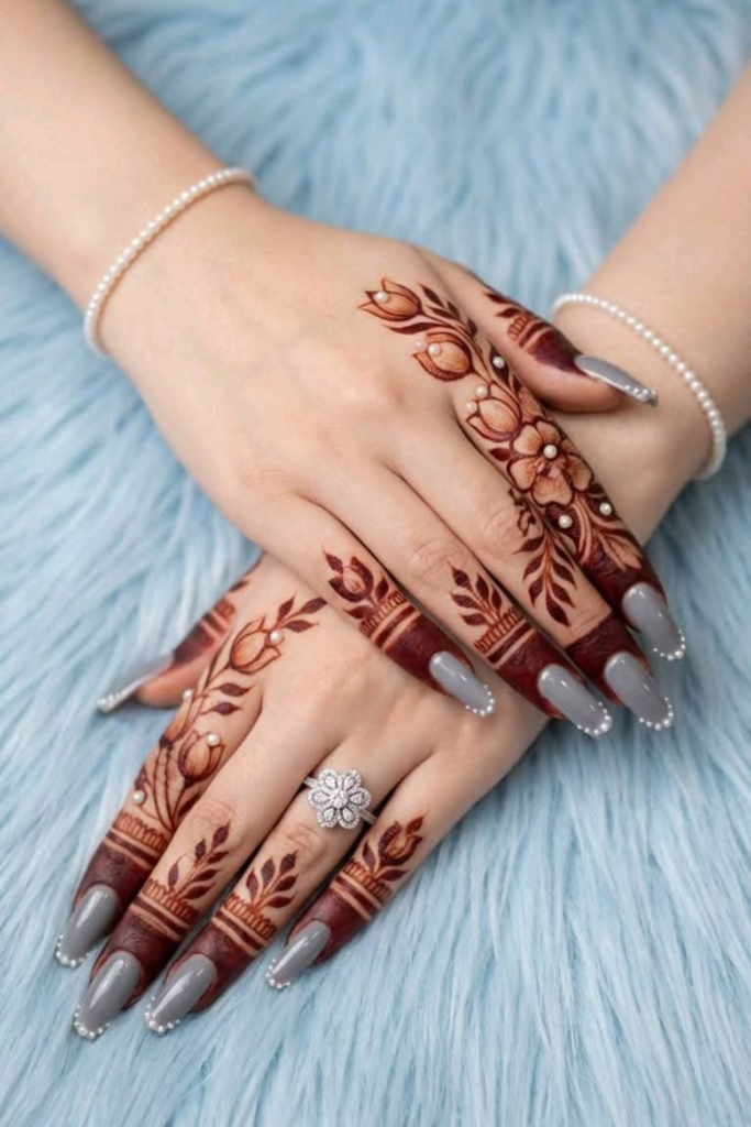 glittered pakistani mehndi 