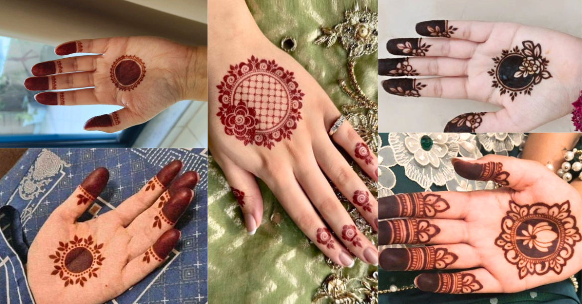 gol tikki mehndi design