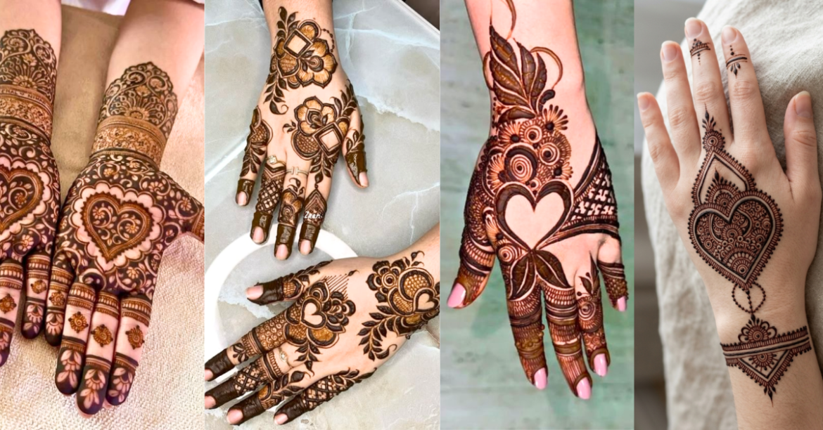 heart mehndi design