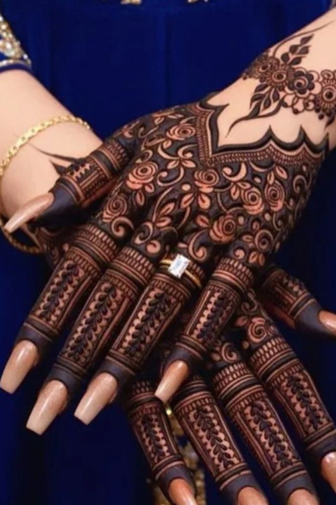 indian backhand mehndi design 