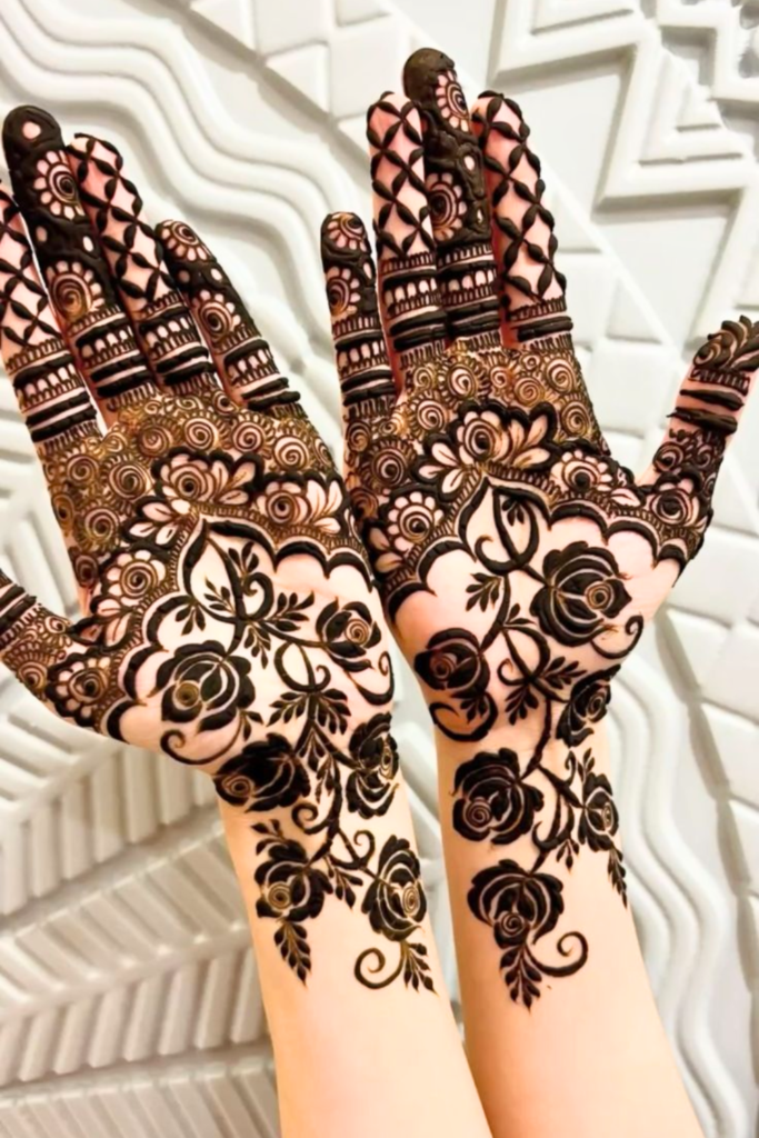 indo arabic fronthand mehndi
