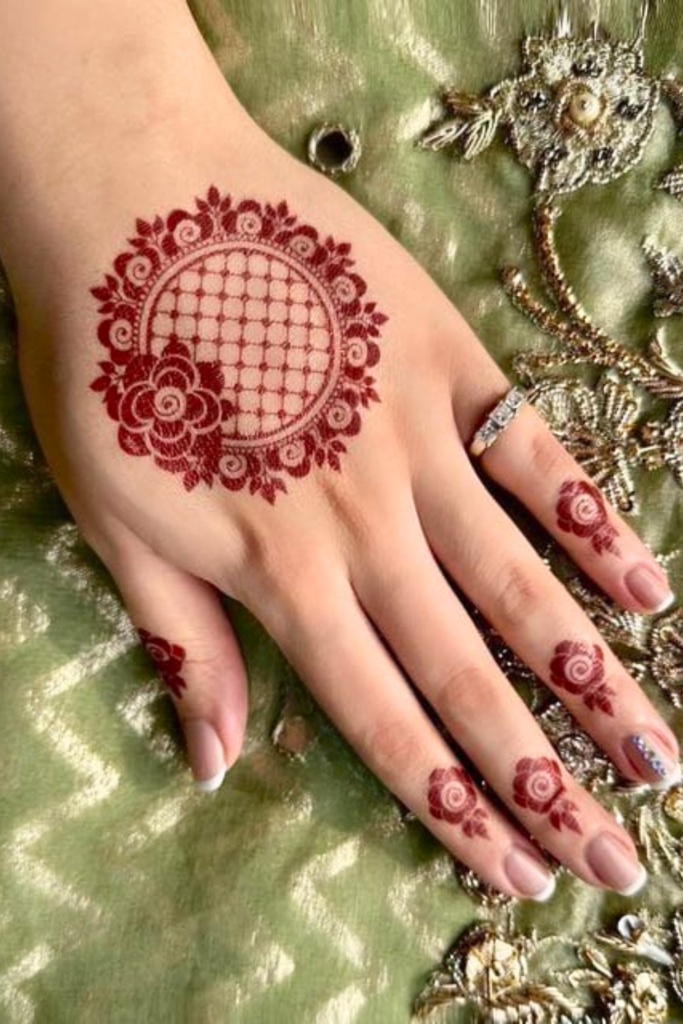 jaal tikki mehndi design