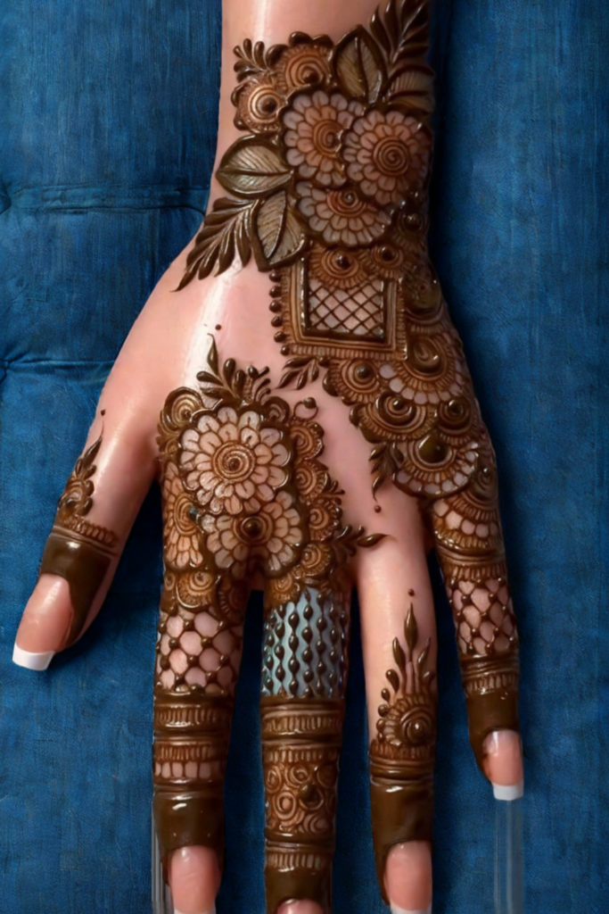 pakistani backhand mehndi design 