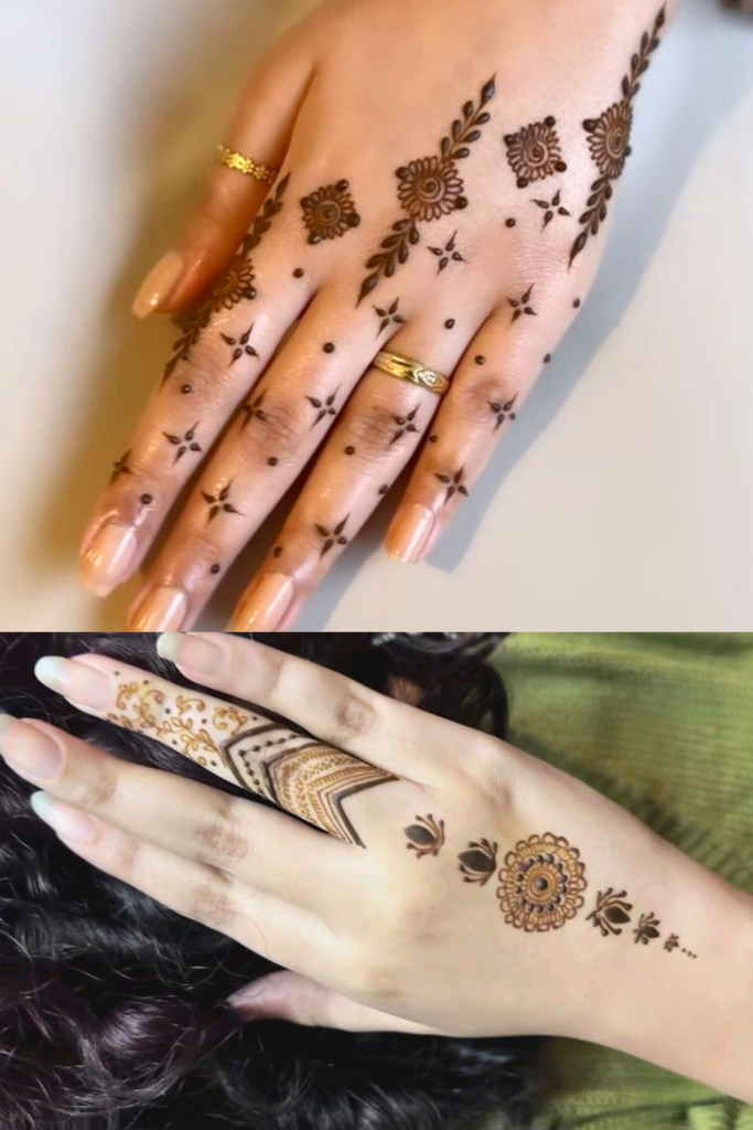 simple finger mehndi design